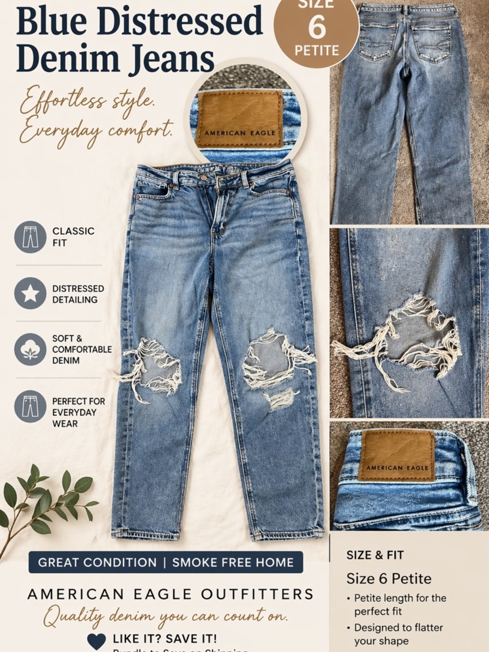 American Eagle Blue Denim pants